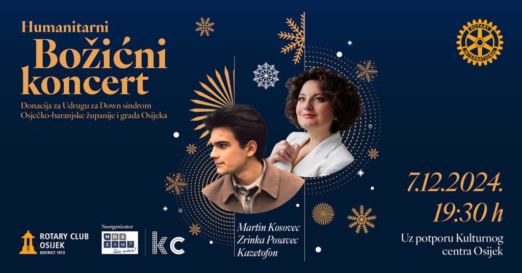 Rotary Club Osijek organizira humanitarni Božićni koncert