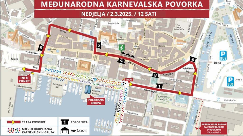 trasa riječkog karnevala